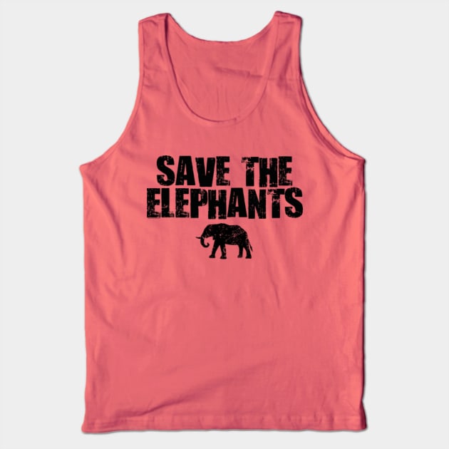 SAVE THE ELEPHANTS Tank Top by ROBZILLA